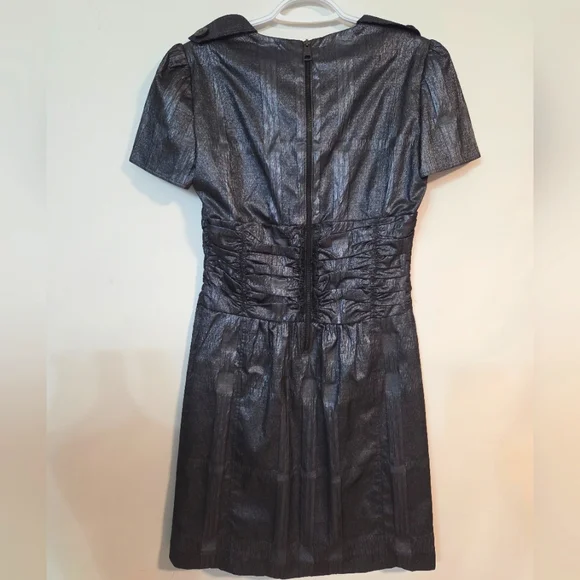 Burberry gunmetal fitted dress Sz 6 - Picture 8 of 16